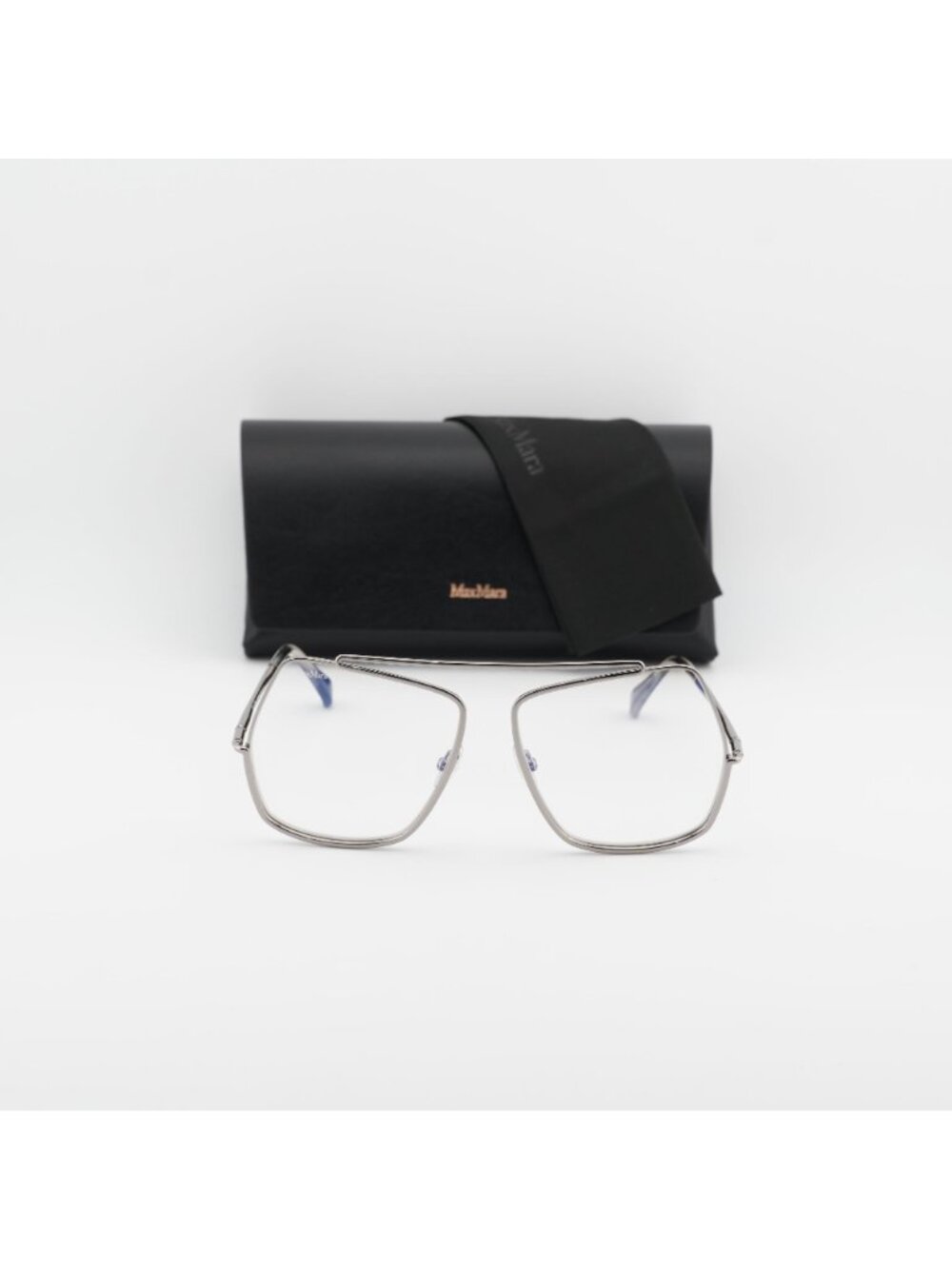Max Mara MM5118-B 014 Butterfly Eyeglasses 58mm - Silver - Picture 6 of 11